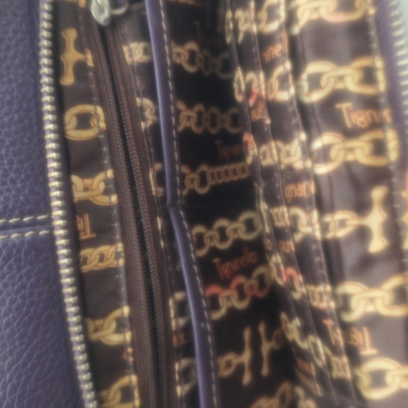 Tignanello Purple Leather Crossbody Bag - Picture 7 of 7